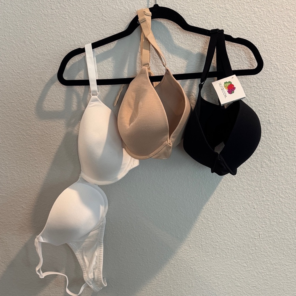 Women's Intimates Set - White, Tan, and Black Bras